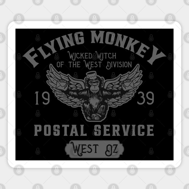 Flying Monkey Postal Service Magnet by Alema Art